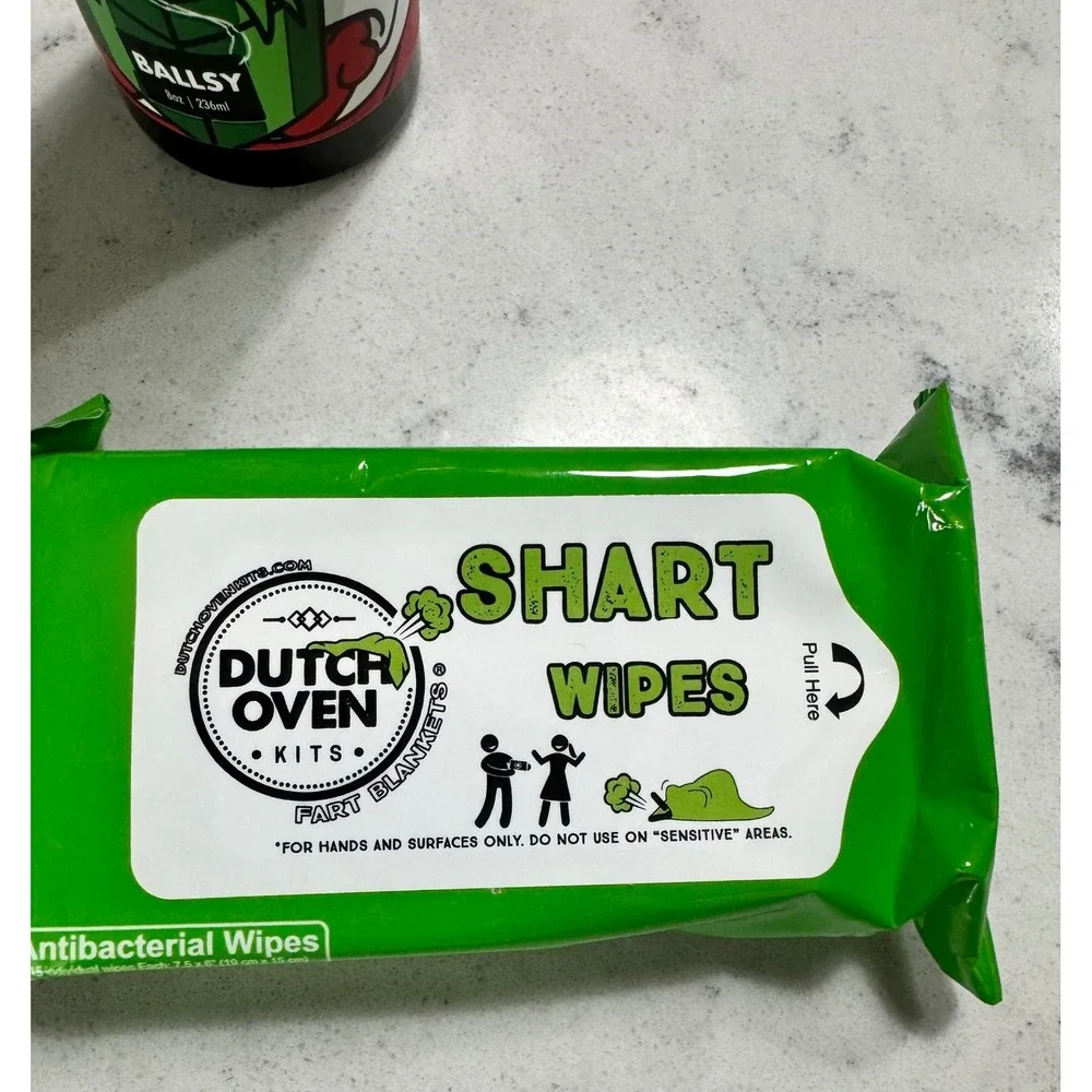 Men's Christmas themed stocking stuffer ball wash shart wipes humor gag‎ gift